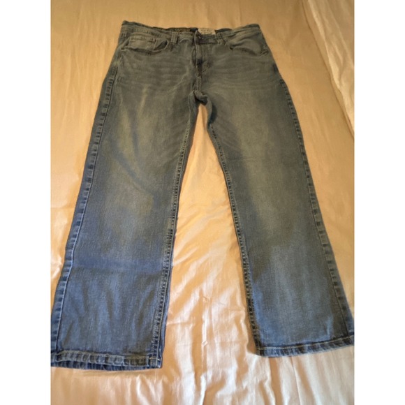 TK Axel Mens Slim Bootcut Jeans W38 L30 Light Wash Denim #WearHarder - Picture 1 of 6